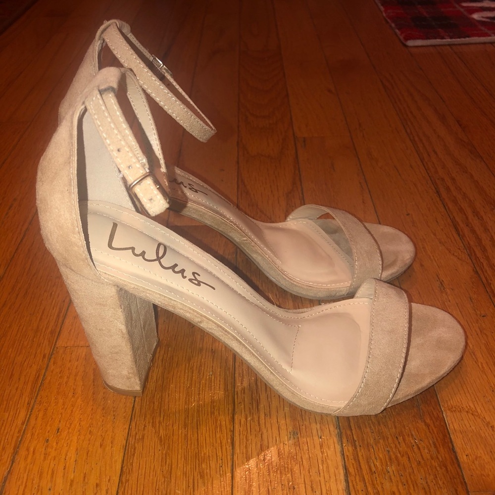 Suede Ankle Strap Heels 💛